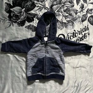 Gymboree baby boy navy blue zip up jacket
